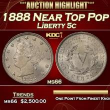 1888 Liberty Nickel Near Top Pop 5c ms66 SEGS