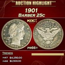 1901 Proof Barber Quarter 25c pr66+ SEGS