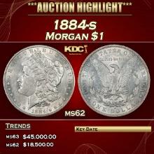 1884-s Morgan Dollar $1 ms62 USCG