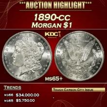1890-cc Morgan Dollar $1 ms65+ SEGS