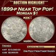 1899-p Morgan Dollar Near Top Pop! $1 ms66+ SEGS