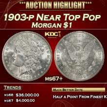 1903-p Morgan Dollar Near Top Pop $1 ms67+ SEGS