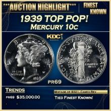 1939 Proof Mercury Dime TOP POP! 10c pr69 SEGS