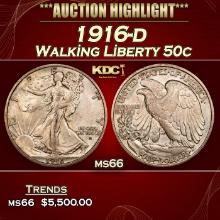 1916-d Walking Liberty Half Dollar 50c ms66 SEGS