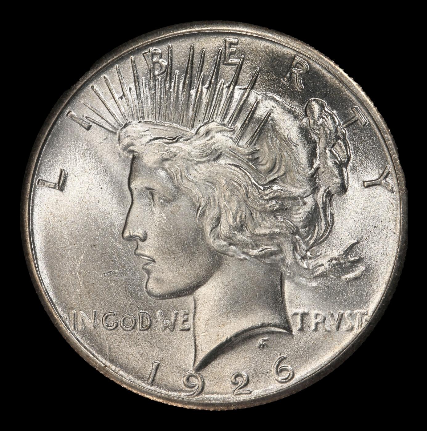 1926-p Peace Dollar Near Top Pop $1 ms66 SEGS