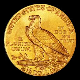 1908-p Gold Indian Quarter Eagle $2 1/2 ms65 SEGS