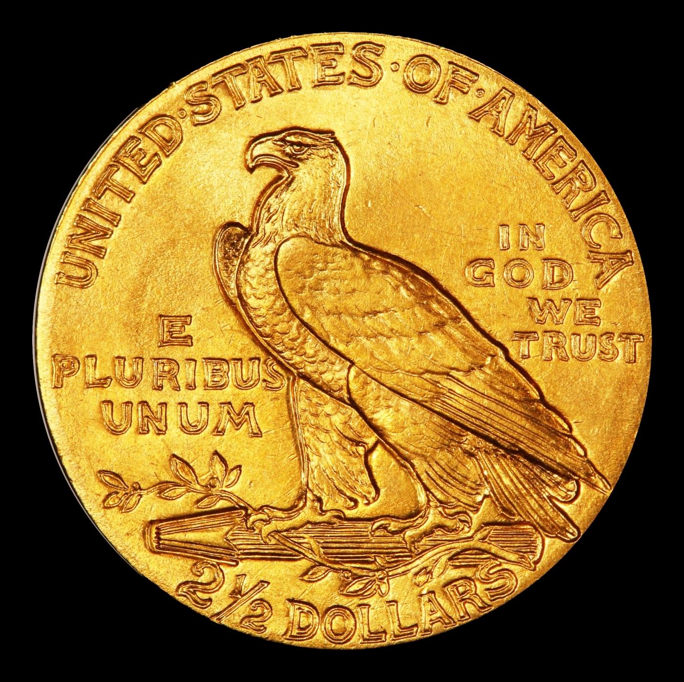 1908-p Gold Indian Quarter Eagle $2 1/2 ms65 SEGS