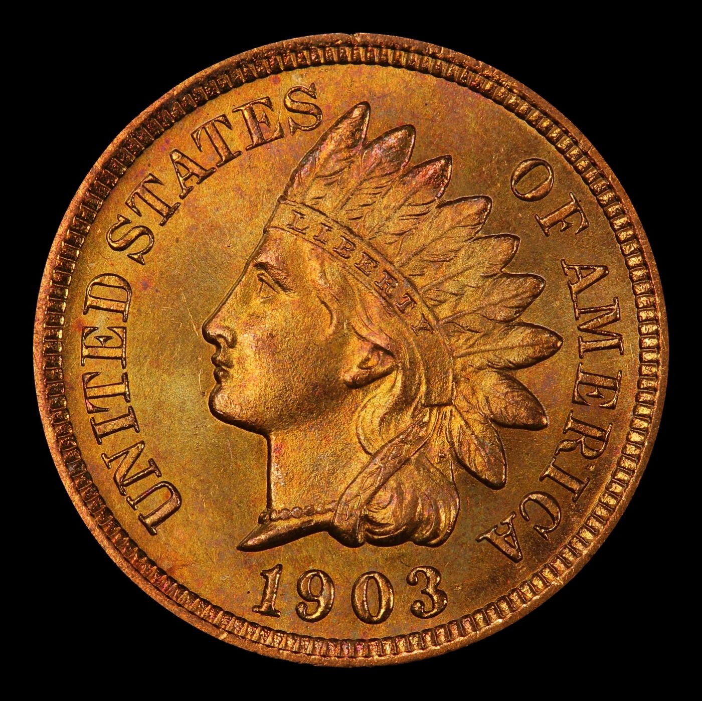 1903 Indian Cent Near Top Pop! 1c ms66+ rd SEGS