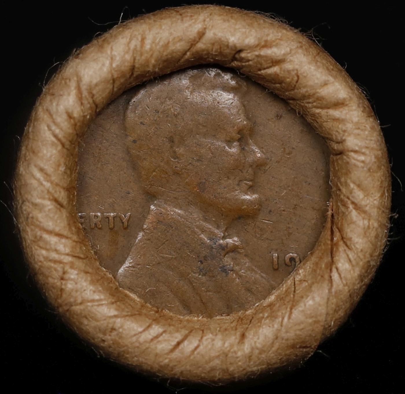 Lincoln Wheat Cent 1c Mixed Roll Orig Brandt McDonalds Wrapper, 1929-s end, Indian other end