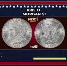 1885-o Morgan Dollar $1 Grades ms63