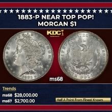1883-p Morgan Dollar Near Top Pop! $1 ms68 SEGS