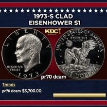 1973-s Clad Proof Eisenhower Dollar $1 pr70 dcam SEGS