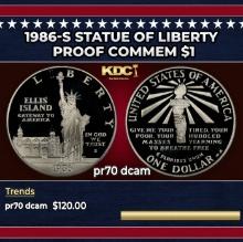 1986-s Statue of LiberTy Proof Modern Commem Dollar $1 pr70 dcam SEGS