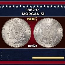 1882-p Morgan Dollar $1 Grades ms62+