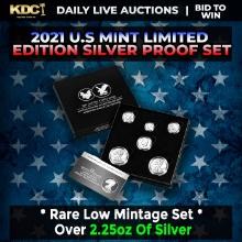 RARE 2021 United States Mint Limited Edition Silver Proof Set 6 coins, Over 2oz Of Silver low mintag