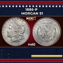 1885-p Morgan Dollar $1 Grades ms62