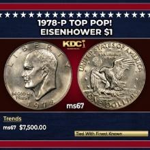 1978-p Eisenhower Dollar TOP POP! $1 ms67 SEGS