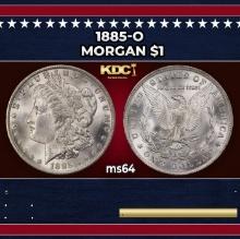 1885-o Morgan Dollar $1 Grades ms64