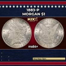 1883-p Morgan Dollar $1 Grades ms64+