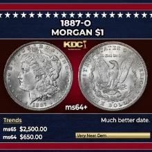 1887-o Morgan Dollar $1 ms64+ SEGS