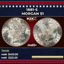 1881-s Morgan Dollar $1 Grades ms65+