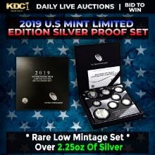 RARE 2019 United States Mint Limited Edition Silver Proof Set 8 coins, Over 2.25oz Of Silver low min