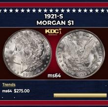 1921-s Morgan Dollar $1 Grades ms64