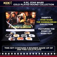 9 Coin The Mandalorian Din Djarin Disney Star Wars Gold Plated Round Collection