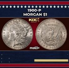 1900-p Morgan Dollar $1 Grades ms63+