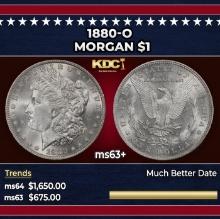 1880-o Morgan Dollar $1 ms63+ SEGS