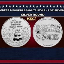 Great Pumpkin Peanuts Style - 1 oz Silver Round Round