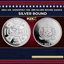 2024 Mr. Monopoly 1oz .999 Silver Round Samoa Round