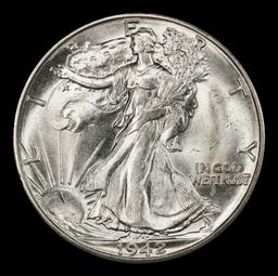 1942-d Walking Liberty Half Dollar Near Top Pop 50c ms67 SEGS
