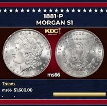1881-p Morgan Dollar $1 ms66 SEGS