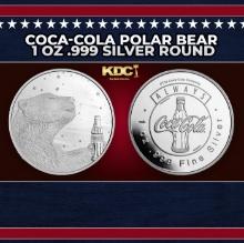 Coca-Cola Polar Bear 1 oz .999 Silver Round Round