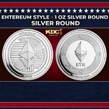 Ehtereum Style - 1 oz Silver Round Round