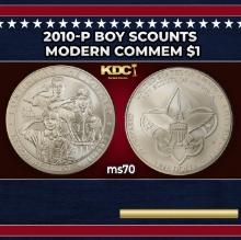 2010-p Boy Scounts Modern Commem Dollar $1 ms70 SEGS