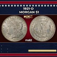1921-d Morgan Dollar $1 Grades ms62