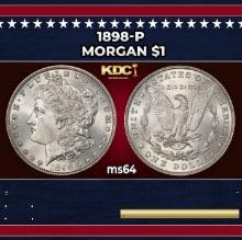 1898-p Morgan Dollar $1 Grades ms64