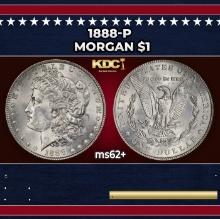 1888-p Morgan Dollar $1 Grades ms62+