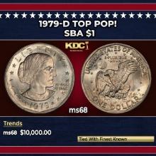 1979-d Susan B. Anthony Dollar TOP POP! $1 ms68 SEGS