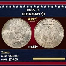 1885-o Morgan Dollar $1 Grades ms65+