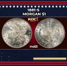 1881-s Morgan Dollar $1 Grades ms63
