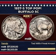 1937-s Buffalo Nickel TOP POP! 5c ms68 SEGS