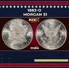 1883-o Morgan Dollar $1 Grades ms64