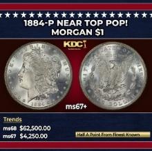 1884-p Morgan Dollar Near Top Pop! $1 ms67+ SEGS