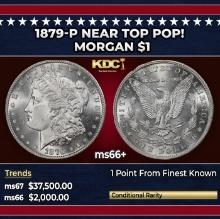 1879-p Morgan Dollar Near Top Pop! $1 ms66+ SEGS