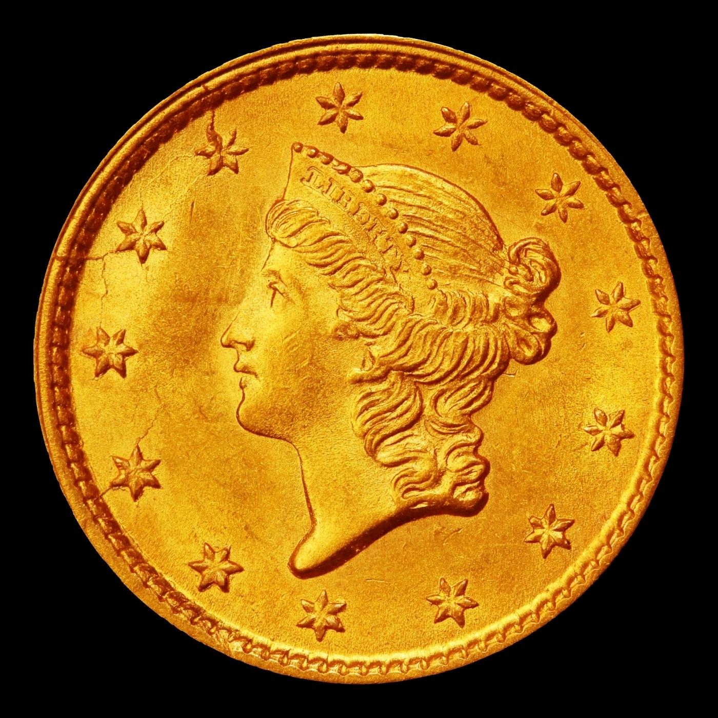 1852 Gold Dollar $1 ms66+ SEGS