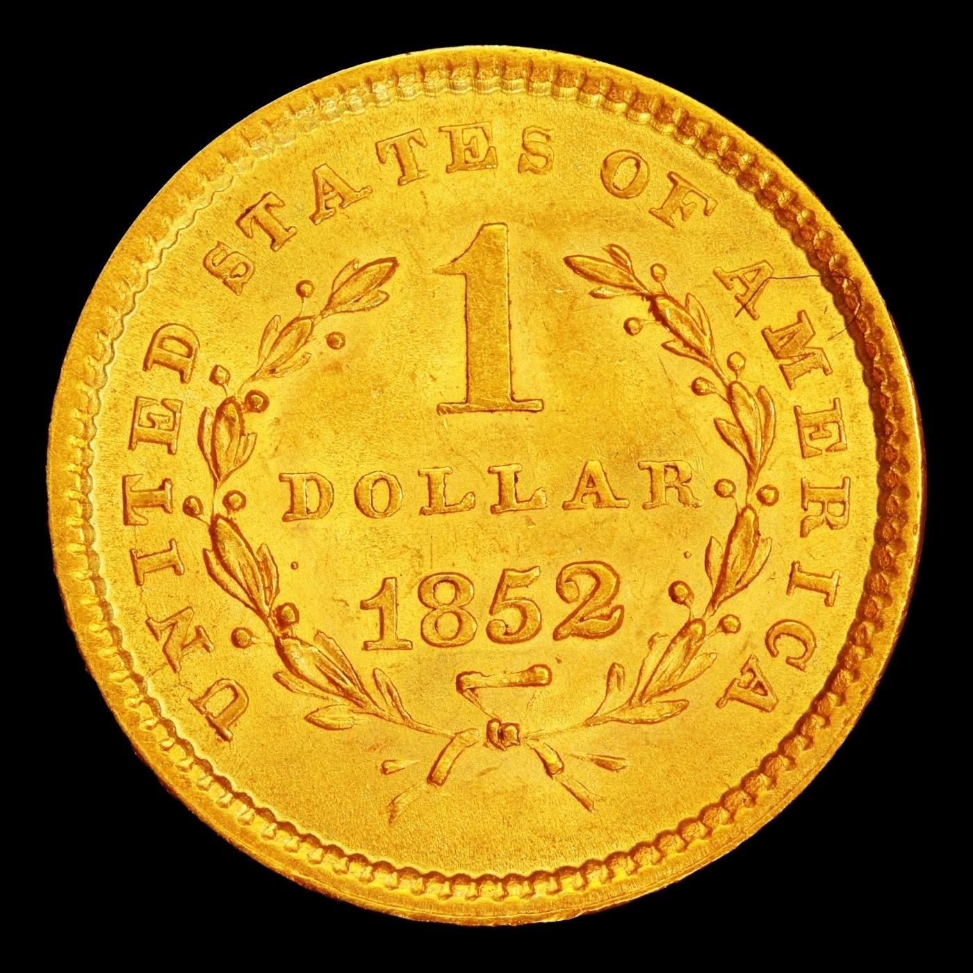 1852 Gold Dollar $1 ms66+ SEGS