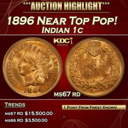 1896 Indian Cent Near Top Pop! 1c ms67 rd SEGS